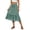 A-Green22, variant on XIAONU Drawstring Waist Skirt for Women Ruffled Casual Midi Skirt