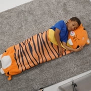 Happy Nappers: Pillow & Sleepy Sack: Medium - Tiger Tobi - 54 x 20, 2-In-1: Plush Animal Opens Into Sleeping Bag, Soft Play & Nap Character, Kids 3+