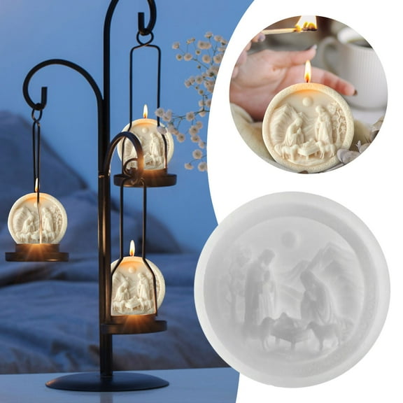 Leatfisat Aromatherapy Candle Silicone Diy Plaster Mold, Handmade Candle Making Supplies For Crafters, Custom Scented Candle Creation Kit