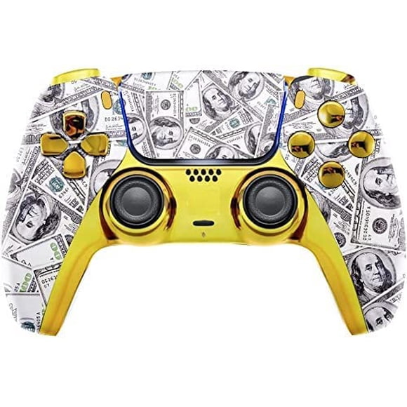 Controlador Inalámbrico MODDEDZONE PS5 Diseño Oro Dinero