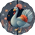 thumbnail image 2 of Vibrant Metal Hanging Wind Spinner with Whimsical Turkey Design & Circular Pattern - Perfect for Yard & Garden Decor, 2 of 6