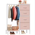thumbnail image 1 of Dresser HIGDBFE - Cómoda con estante para colgar, 4 cajones, color rosa, 1 of 8