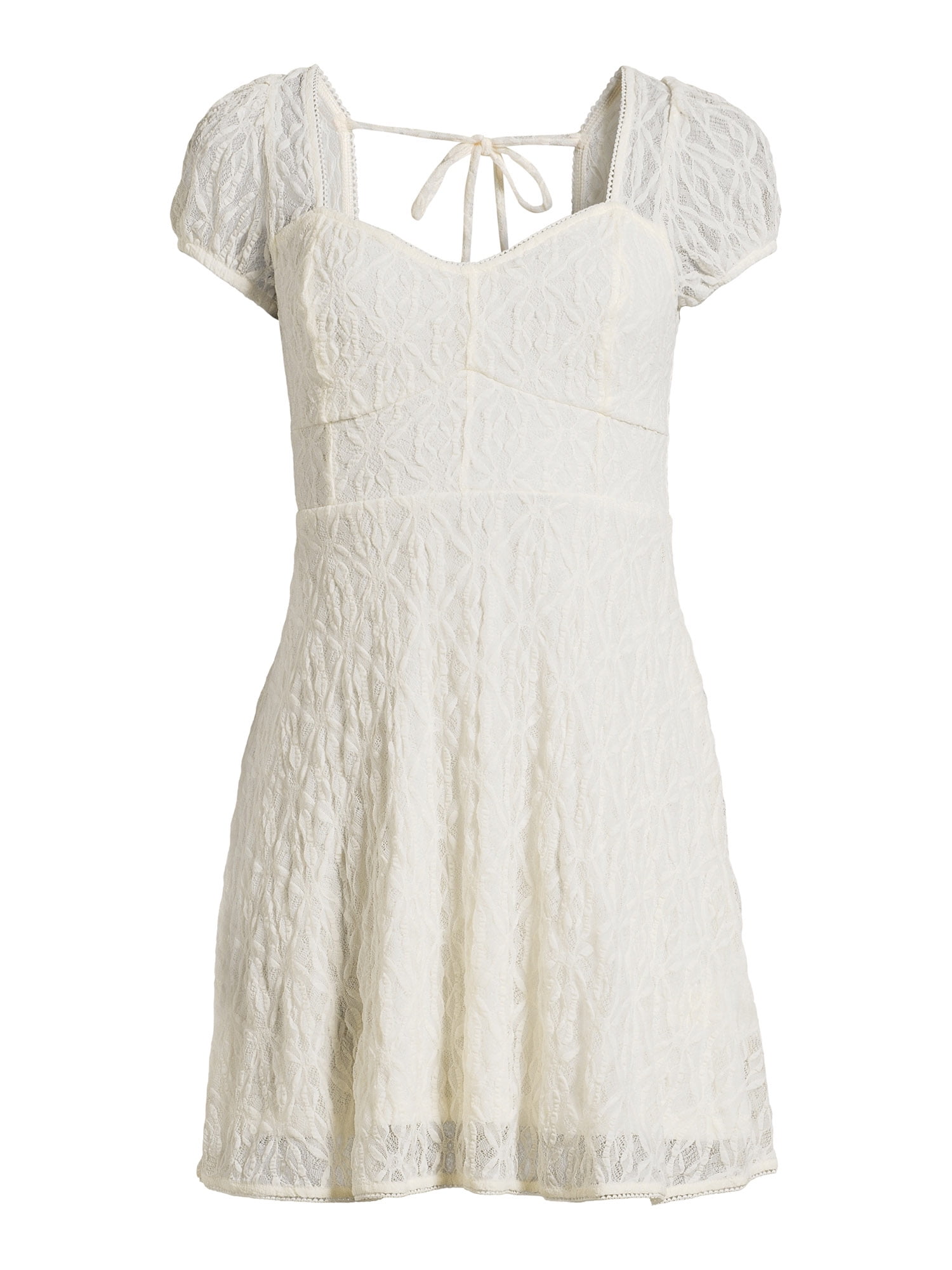 No Boundaries Juniors Lace Peasant Dress, XS-3XL, Romantic Flirty Spring  Style - Walmart.com