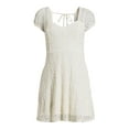 thumbnail image 5 of No Boundaries Juniors Lace Peasant Dress, Sizes XS-3XL, 5 of 5