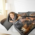 thumbnail image 4 of Manfei Pet Dogs Lover Full Size Comforter Sets,Kawaii Puppy Bedding Comforter Set,Brown Black Bedding Sets For Girls Boys,Breathable Bedroom Decor Reversible,3 Pieces, 4 of 8
