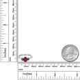 thumbnail image 6 of Gem Stone King 925 Silver and 10K Yellow Gold Ruby Red Mystic Topaz and Blue Diamond Engagement Ring for Women | 1.10 Cttw | Oval 7X5MM | Gemstone November Birthstone | Size 9, 6 of 6