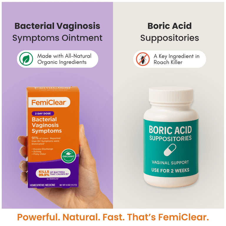 FemiClear Bacterial Vaginosis Symptoms 2-Day Dose Ointment