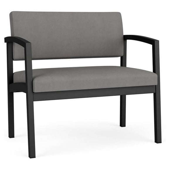 Chaise Bariatrique d'Attente pour Réception Lenox en Acier / Acier Noir / Gris Pâle