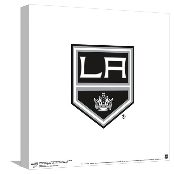 Gallery Pops NHL Los Angeles Kings - Primary Logo Mark Canvas Wall Art, Unframed Version, 12" x 12"
