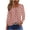 Brown, variant on Women Button Down Square Neck 3/4 Sleeve Polka Dot Casual Comfy Loose Tops Blouse, Brown XXL