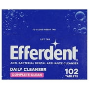 Efferdent Retainer & Denture Cleaner Tablets, Complete Clean , 102 Count