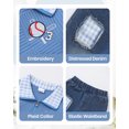 thumbnail image 6 of Toddler Baby Boy Clothes 2T Boys Fall Winter Outfits 3T Boys Long Sleeve Lapel Top Jeans Pants 2PCS Clothing Set Blue, 6 of 7