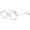 4, variant on Women's Blocking Glasses Female Hollow Flat Metal Polygon Eyeglasses Frame Transparent Lens Eyewear
