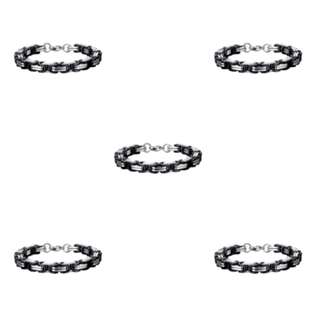 Qarigey Collar de cadena de bordillo Pieza universal Para varias ocasiones Collar de metal Collares Intersticial único negro Type2 NO2