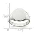 thumbnail image 2 of 925 Sterling Silver Solid Polished Signet Ring Size 6 2.5mm Wide Ring for Women - 4.7 Grams, 2 of 2