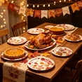 thumbnail image 6 of Gqtwoy 20Pcs Thanksgiving Paper Plates, Disposable Tableware, Festive Pumpkin and Maple Leaves Patterns, Perfect for Fall Harvest Party Celebrations, Eco-Friendly and Convenient for Gatherings, 6 of 6