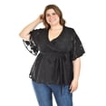 thumbnail image 1 of Blusa de encaje Roman Fashion /Tallas Extras, 5113 (Negro) negro 38, 1 of 6