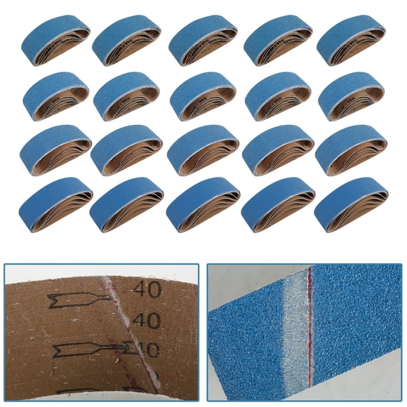 Grusce 20Pcs Sanding Belts Kit 40/60/80/120 Grit Belt Sander Sanding Belt Quality Zirconia Grinding Abrasive Belt Multipurpose Sanding Belts Replacement for Grinding Polishing Metal Wood Plas