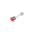 thumbnail image 3 of Ear Cartilage Barbell with Square Press Fit Cubic Zirconia 16G Tragus Rook - Sold Individually, 3 of 10