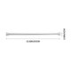 thumbnail image 2 of unbranded Barra De Ajustable Acero Inoxidable Para Y Toallas Color Plata, 2 of 8
