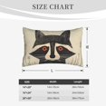 thumbnail image 4 of Pofeuu Retro Raccoon Graphic Print Print Polyester Microfiber Plush Pillowcases, Super Soft and Cozy Pillow Case Covers with Envelop Closure（Pillow core not included）-16"x24", 4 of 6