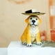 thumbnail image 2 of Figuras creativas de perro, estatua de almacenamiento, llavero de resina, soporte para figuras de animales Bandeja en la cabeza, 2 of 8