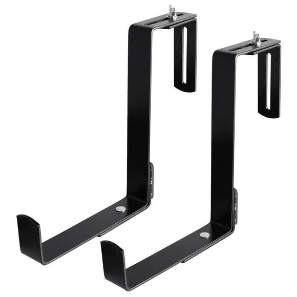 2-pack Bracket Planter Hooks Bracket shanger Box Hanging Railing Flower Fence Holder Basket Rail Pot Balcony Patio Lawn
