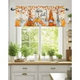thumbnail image 5 of Gnome Pumpkin Fall Thanksgiving Kitchen Valances for Windows Vintage Orange Leaf Farmhouse Valance Curtains&nbsp; for Kitchen /Living Room/Bedroom/ Bathroom Decor, 42"x12 " ,Rod Pocket 1 Panel,, 5 of 7