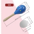 thumbnail image 4 of Lot de 2 maracas en Bois Colorés, instruments de percussion à Manivelle pour Adultes (instruments de Fête Rythmée).,A, 4 of 5