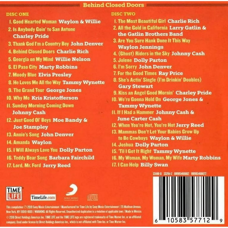 Time Life 70s Country Behind Closed Doors, 2 CDs - Walmart.com