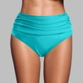 thumbnail image 2 of HOWPAY Women Bikini Bottoms High Waisted Tummy Control Basic Swim Briefs Full Coverage Causal Solid Color Beach Pool Bathing Suit Bottoms Sky Blue XXL, 2 of 5