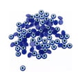 thumbnail image 2 of EeaseMX 100 piezas de resina práctica Oblate Blue Evil Eye Beads cuentas traseras planas para hacer joyas DIY Scrapbooking (8 x 8 mm), 2 of 8