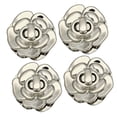 thumbnail image 4 of 4 cierres giratorios para bolsos, cierre de metal con forma de flor. Plata, 4 of 9