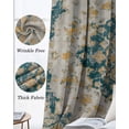 thumbnail image 3 of Green Yellow Ethnic Blackout Curtains for Bedroom Living Room Darkening Curtains 54 Inch Long Boho Tribes National Style Short Curtain for Small Window Treatment Insulated Grommet Drapes 52"x54"x2, 3 of 9