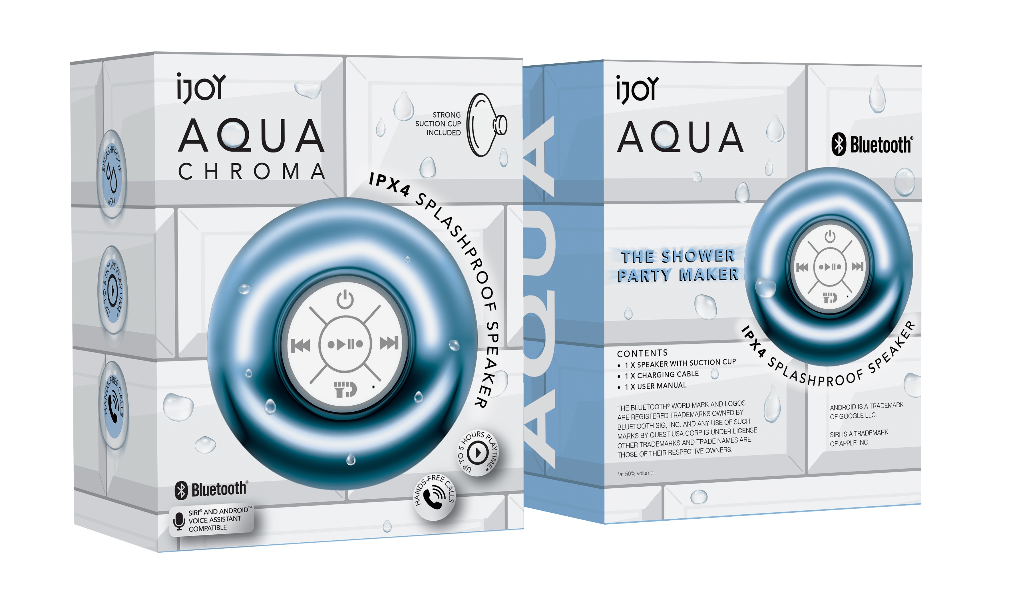 IJOY AQUA CHROMA - BLUETOOTH SPLASHPROOF SPEAKER - BLUE