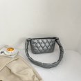 thumbnail image 4 of Autumn Winter Cotton-Padded Bag Rhombic Lattice Shoulder Bag for Work (Black), 4 of 10