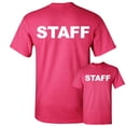 thumbnail image 1 of Tee Hunt Staff T-Shirt Event Staff Uniform Employee Party Security Mens Shirt, Hot Pink, 5X-Large, 1 of 5
