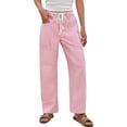thumbnail image 2 of Womens Low Rise Baggy Barrel Horseshoe Jeans Patchwork Denim Pants with Pockets, 2 of 8