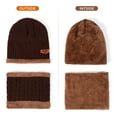 thumbnail image 5 of IPOW Winter Beanie Hat Scarf Set Warm Knit Hat Thick Knit Skull Cap For Men Women Kids (Coffee), 5 of 6