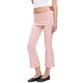 thumbnail image 3 of Breezora Women's Fold Over Waist Cropped Flare Pants High Waisted Leggings Casual Stretchy Loose Relaxed Fit Daily Yoga Trousers, 3 of 5