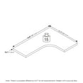 thumbnail image 2 of Furinno Rossi Wall Mounted Corner L-Shape Floating Display Shelves, Espresso, Set of 2, 2 of 6