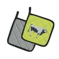 thumbnail image 2 of Caroline's Treasures Hungarian Grey Steppe Cow Green Pair of Pot Holders, 2 of 3