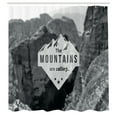 thumbnail image 3 of Ambesonne Adventure Shower Curtain, Mountains are Calling, 69"Wx70"L, Grey Dark Grey, 3 of 4