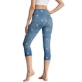 thumbnail image 6 of Edvintorg Capris for Women with Pockets Plus Size Printed Slim Fit Stretch Casual Workout Yoga Cropped Pants Fashion Clothing Women Blue XXXL, 6 of 8