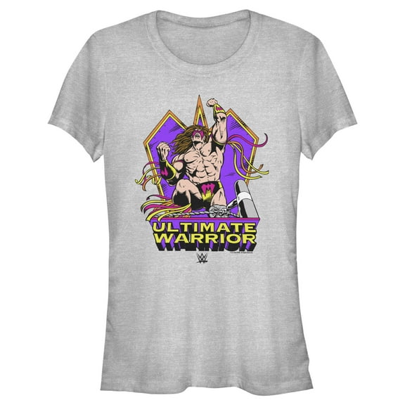 Junior's WWE Ultimate Warrior Comic  Graphic Tee Athletic Heather Medium