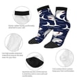 thumbnail image 3 of Goofa Angry Shark Pattern Non Slip Socks with Grips for Elderly, Crew Socks Yoga Hospital Socks Cushioned Sole Gripper Socks for Men Women, 3 of 5