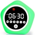 thumbnail image 1 of ANNNGUL Reloj despertador para niños con luz verde y luz roja, reloj de entrenamiento para dormir para niños, 1 of 7