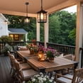 thumbnail image 5 of LNC Outdoor Hanging Lantern with Seeded Glass, 1-Light Black Pendant for Porch or Entry, 5 of 15