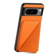 thumbnail image 2 of SaniMore for Google Pixel 7 Case, PU Leather Skin & Rugged PC Backplane Card Slots [Up to 2] Shockproof Anti-fall Flip Kickstand Slim Lightweight Business Shell for Google Pixel 7, Orange, 2 of 5