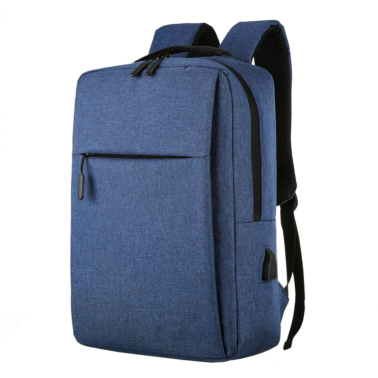Novaa Bags 16" Slim Casual Waterproof Laptop Backpack with USB Charging Port Navy - image 3 of 6